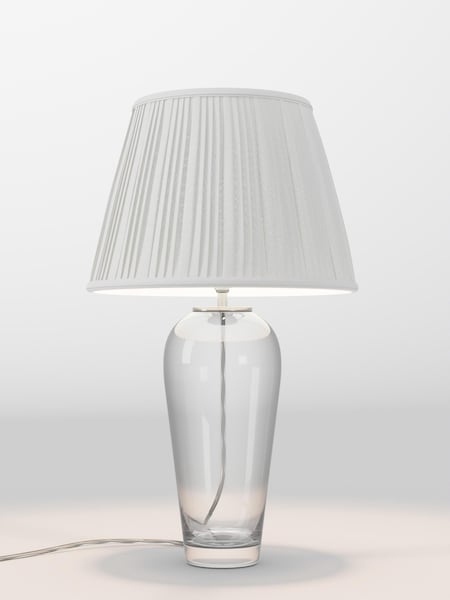 Ivory White Pleated Lamp Shade (F01972_AR8407) | £75