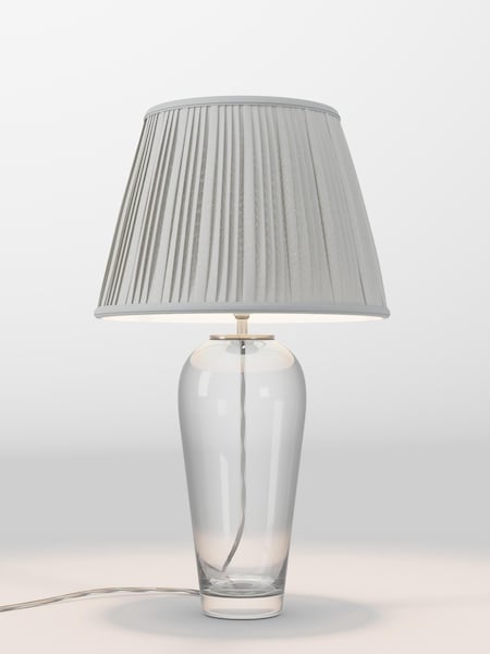 Silver Grey Pleated Lamp Shade (F01972_AR8409) | £75