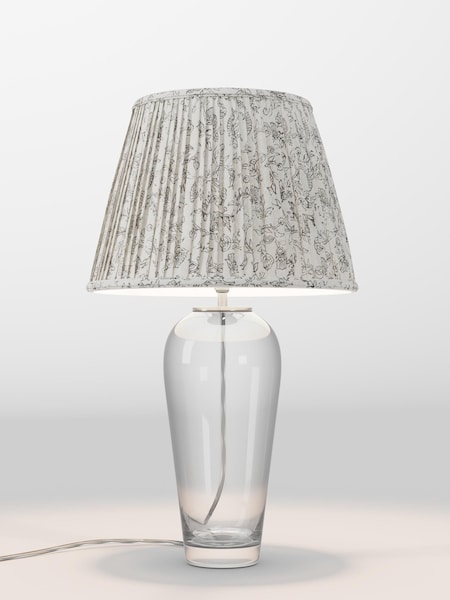 White & Black Floral Pleated Lamp Shade (F01972_AR8418) | £75