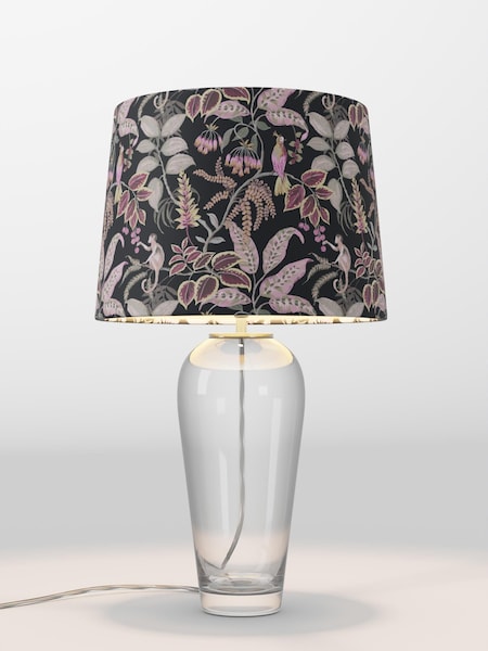 Black Floral Velvet Lamp Shade (F01972_F20721) | £75