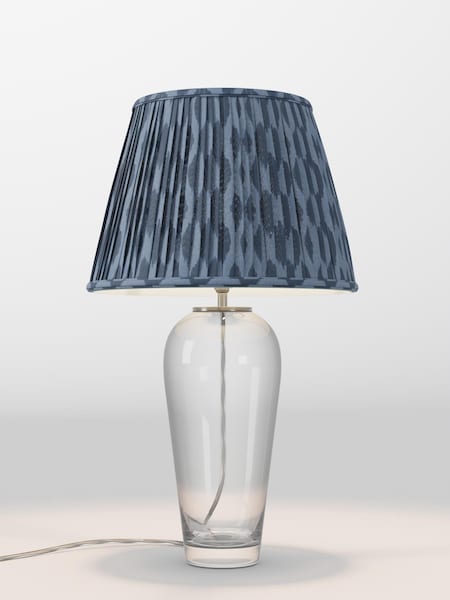 Navy Blue Geo Pleated Lamp Shade (F01972_F48623) | £75
