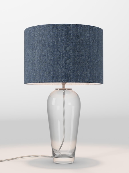 Navy Blue Tweedy Lamp Shade (F01972_F68883) | £75