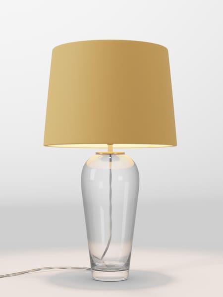 Ochre Yellow Velvet Lamp Shade (F01972_F68889) | £75
