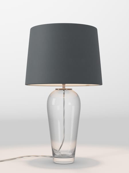 Charcoal Grey Velvet Lamp Shade (F01972_F68892) | £75