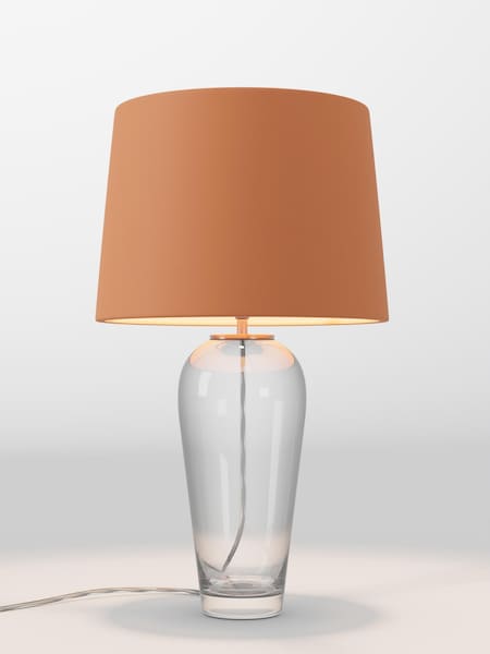 Orange Velvet Lamp Shade (F01972_F68896) | £75