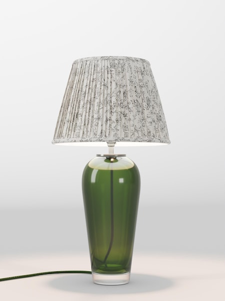 White & Black Floral Pleated Lamp Shade (F01978_AR8418) | £75