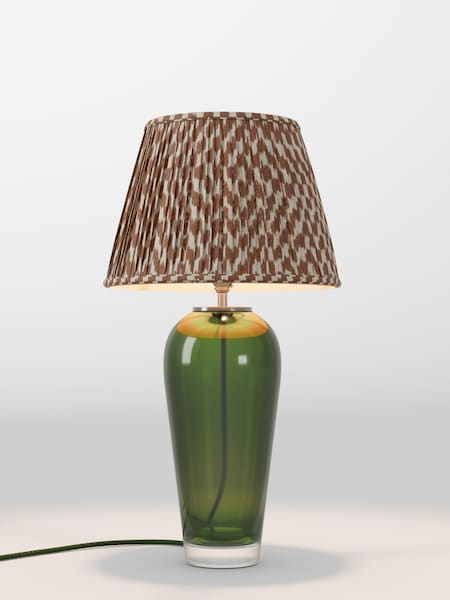 Amber Orange Mosaic Pleated Lamp Shade (F01978_AR8420) | £75