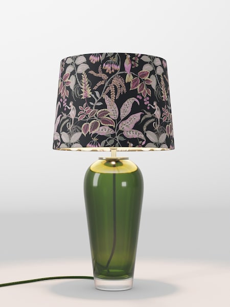 Black Floral Velvet Lamp Shade (F01978_F20721) | £75