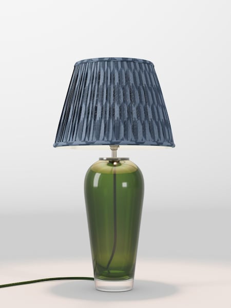 Navy Blue Geo Pleated Lamp Shade (F01978_F48623) | £75