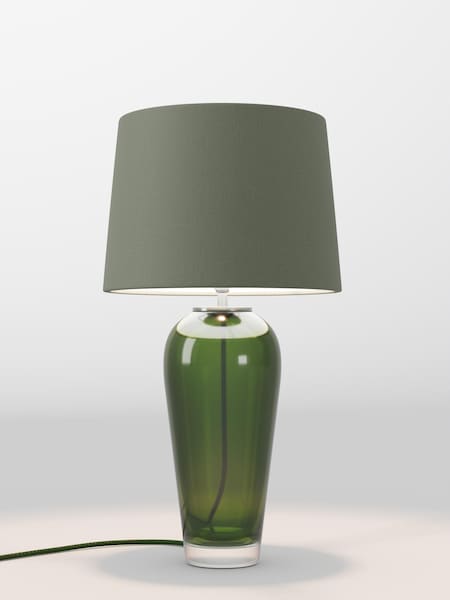 Moss Green Plain Lamp Shade (F01978_F68877) | £75