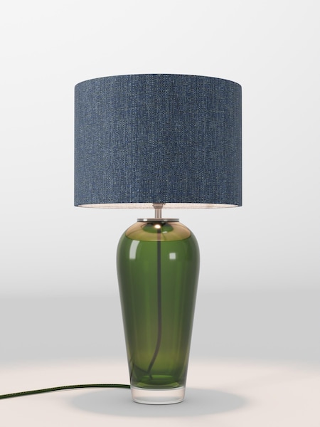 Navy Blue Tweedy Lamp Shade (F01978_F68883) | £75