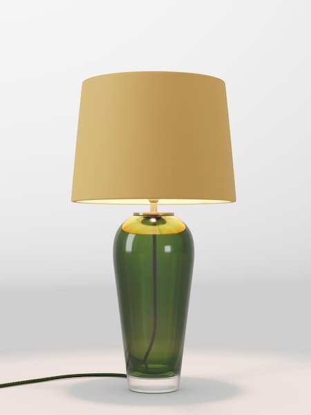 Ochre Yellow Velvet Lamp Shade (F01978_F68889) | £75