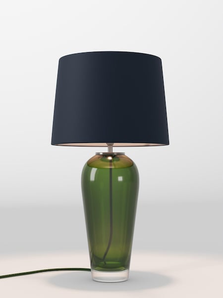 Navy Blue Velvet Lamp Shade (F01978_F68891) | £75