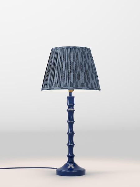 Navy Blue Geo Pleated Lamp Shade (F01979_F48623) | £30