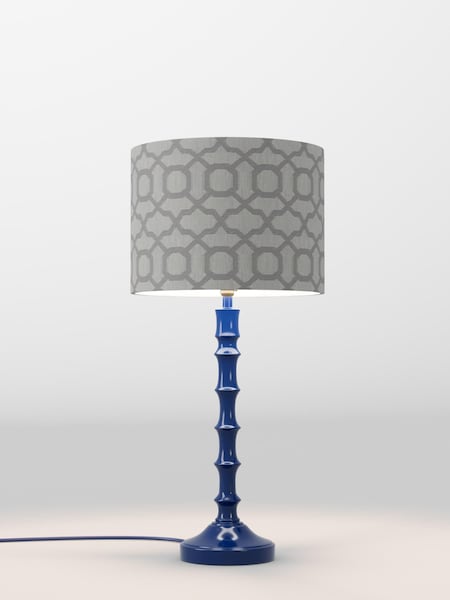 Silver Geo Velvet Lamp Shade (F01979_F68898) | £30