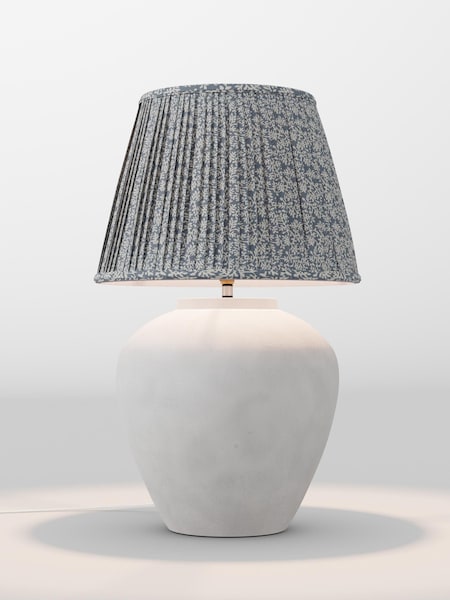 Blue Floral Pleated Lamp Shade (F01982_AR8412) | £85