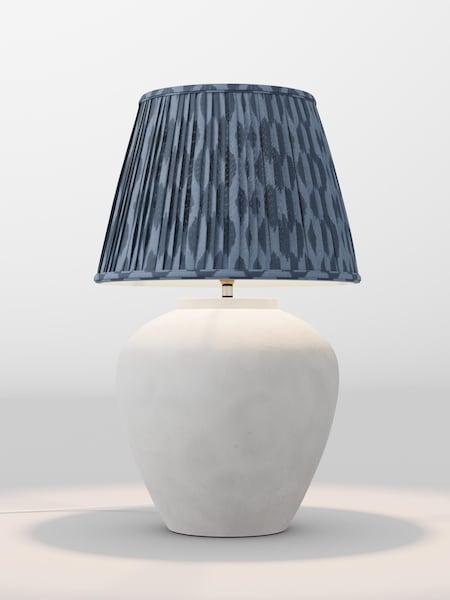 Navy Blue Geo Pleated Lamp Shade (F01982_F48623) | £85