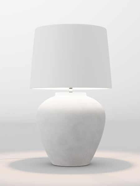 Ivory White Plain Lamp Shade (F01982_F68872) | £85