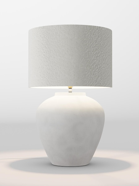 Natural Boucle Lamp Shade (F01982_F68881) | £85