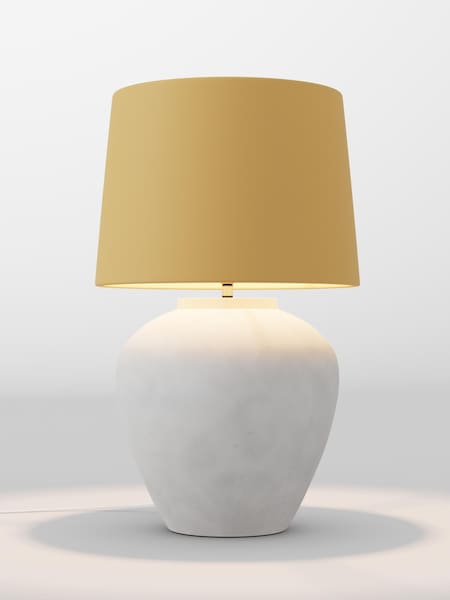 Ochre Yellow Velvet Lamp Shade (F01982_F68889) | £85