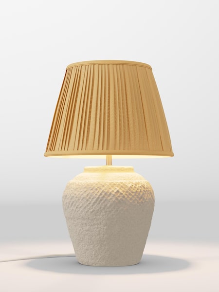Ochre Yellow Pleated Lamp Shade (F20707_AR8410) | £65