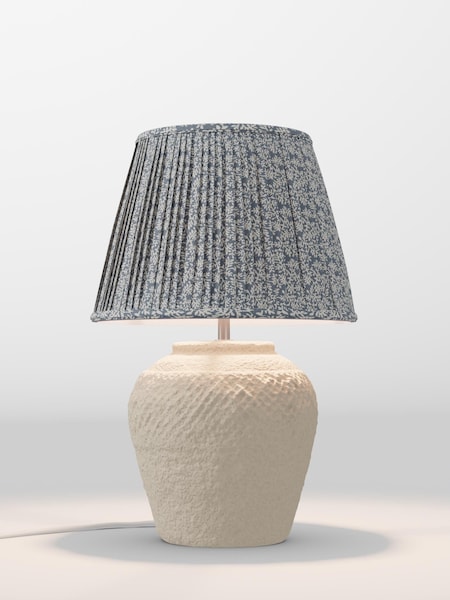 Blue Floral Pleated Lamp Shade (F20707_AR8412) | £65