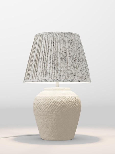 White & Black Floral Pleated Lamp Shade (F20707_AR8418) | £65