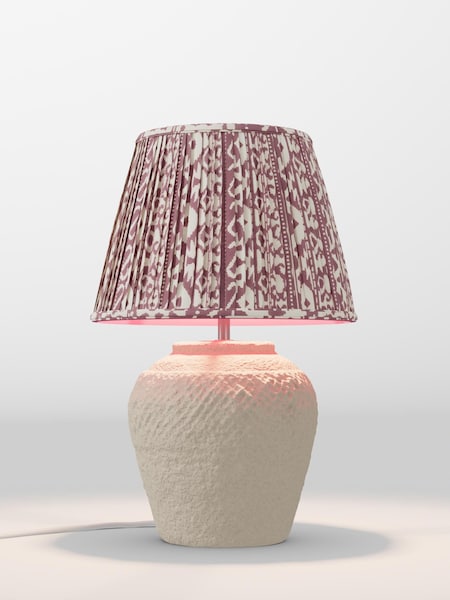Berry Red Geo Pleated Lamp Shade (F20707_AR8423) | £65