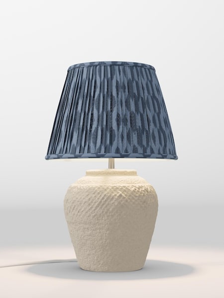 Navy Blue Geo Pleated Lamp Shade (F20707_F48623) | £65
