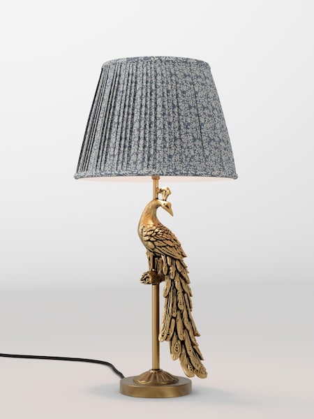 Blue Floral Pleated Lamp Shade (F20709_AR8412) | £65