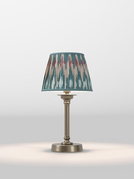 Teal Blue Ikat Pleated Lamp Shade (F80306_AR8417) | £32 - £38