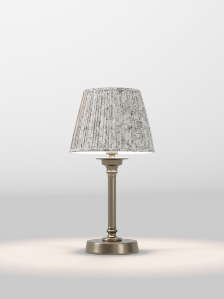 White & Black Floral Pleated Lamp Shade (F80306_AR8418) | £32 - £38