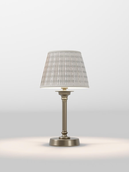 Neutral Woodblock Pleated Lamp Shade (F80306_AR8419) | £32 - £38