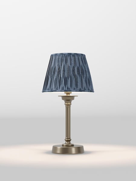 Navy Blue Geo Pleated Lamp Shade (F80306_F48623) | £32 - £38
