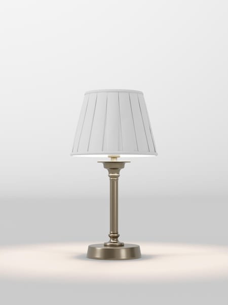 Ivory White Box Pleated Lamp Shade (F80306_F48624) | £32 - £38
