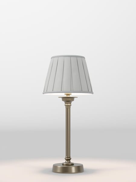 Silver Grey Box Pleated Lamp Shade (F80306_F48625) | £32 - £38