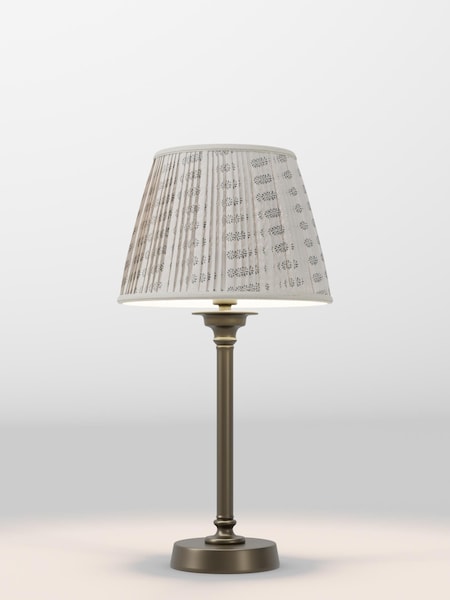 Neutral Woodblock Pleated Lamp Shade (F80311_AR8419) | £32 - £38