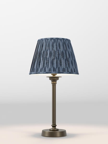 Navy Blue Geo Pleated Lamp Shade (F80311_F48623) | £32 - £38