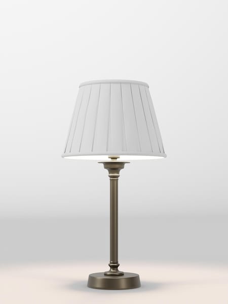 Ivory White Box Pleated Lamp Shade (F80311_F48624) | £32 - £38