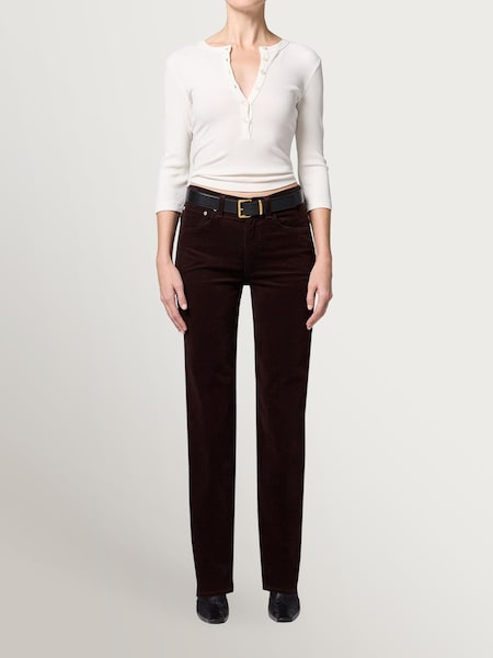 Brown - Palma Straight Leg Baby Cord Trousers