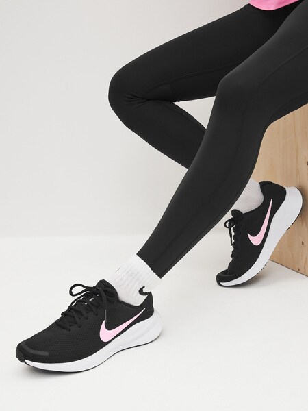 Black/Pink Revolution 7 Road Running Trainers (174812) | £60