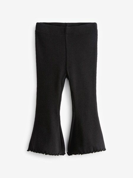 Black Rib Flare Leggings (3mths-7yrs) (233997) | £4 - £6