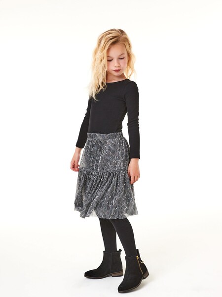 Black Long Sleeve Ribbed Top (3-16yrs) (244376) | £5 - £8