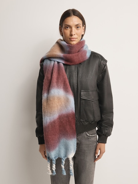 Red/Cream - Winter Days Blanket Scarf