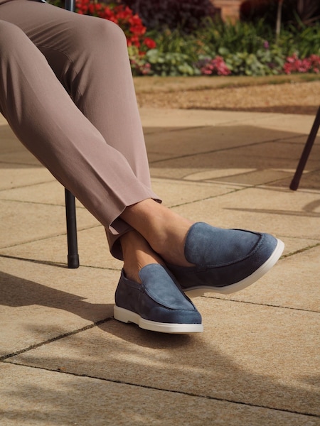 Tuscany Chocolate Suede Apron Loafers (378556) | £145