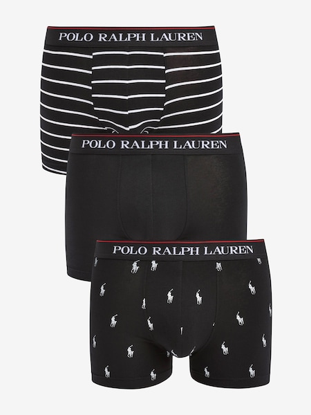 Black/White Stretch Cotton Boxers 3 Pack (581395) | £45