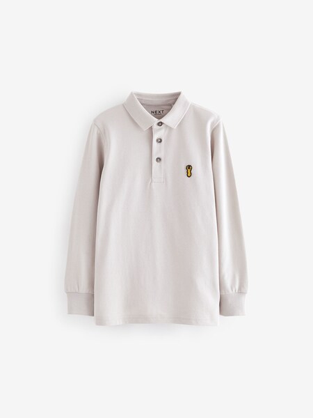 Grey Long Sleeve Polo Shirt (3-16yrs) (681561) | £8 - £13