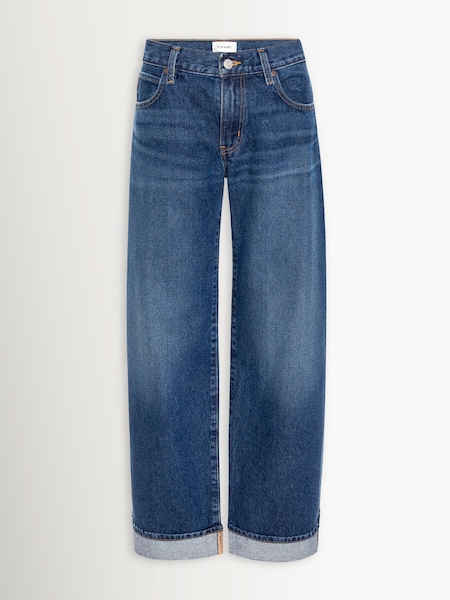 Blue - The Cuffed Low Bow Jeans
