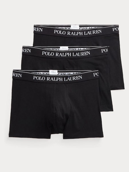 Black Stretch Cotton Boxers 3 Pack (879986) | £45