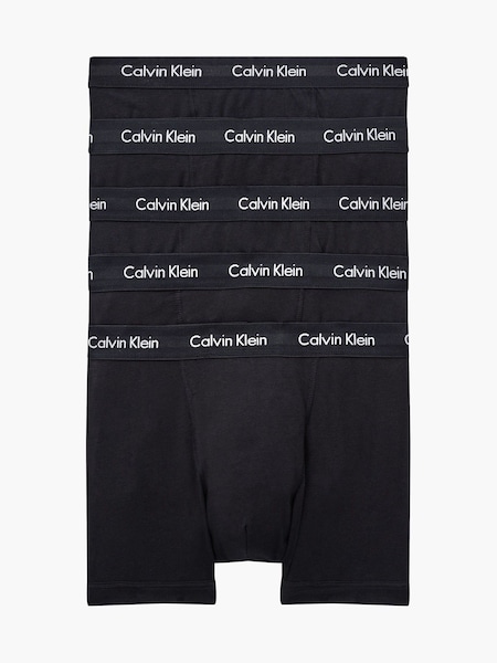 Black Cotton Stretch Trunks 5 Pack (A62574) | £60